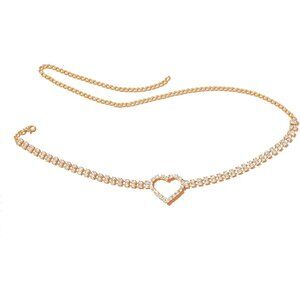 Rhinestone Heart Leg Chain Full Rhinestone Thigh Leg Chain Crystal Leg Chain Rav